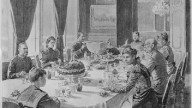 .1890. Семейный обед - императорская чета с обеими дочерь?