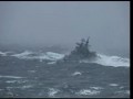 Эсминец «Адмирал Ушаков» во время шторма