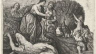 , собирающая глаза Аргуса (гравюра)