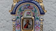 икона «Господь Вседержитель». Гжель — русское народн?