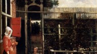BURCH, Hendrick van der Woman with a Child Blowing Bubbles in a Garden